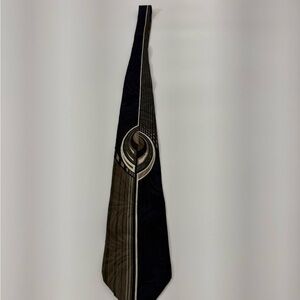 Italian Silk Green & Gold Patterned Tie